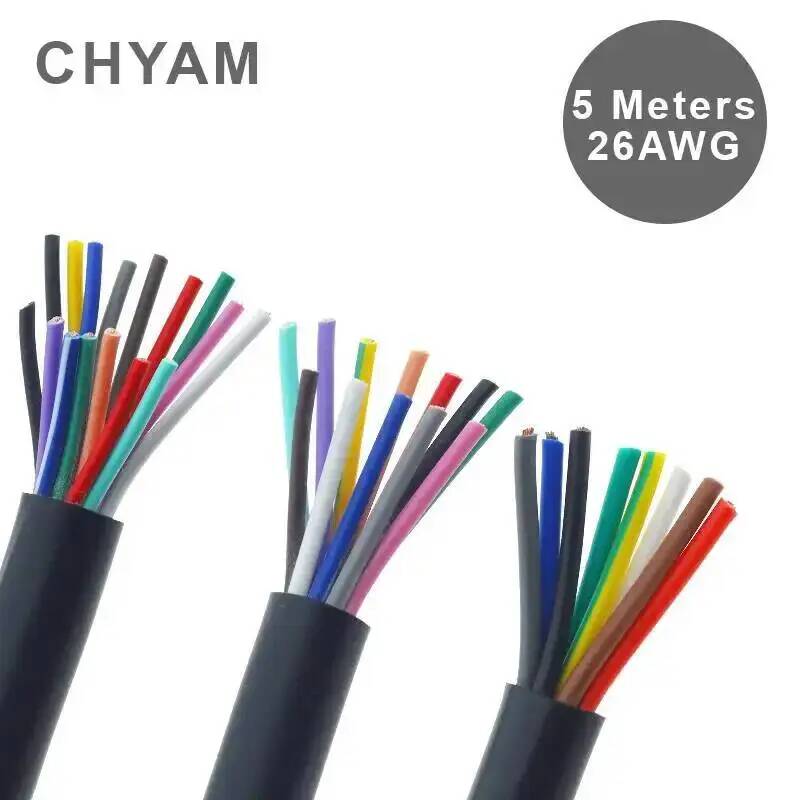 Cable Gland Waterproof - Cabo preto 26AWG 0,12mm2 Fio de
