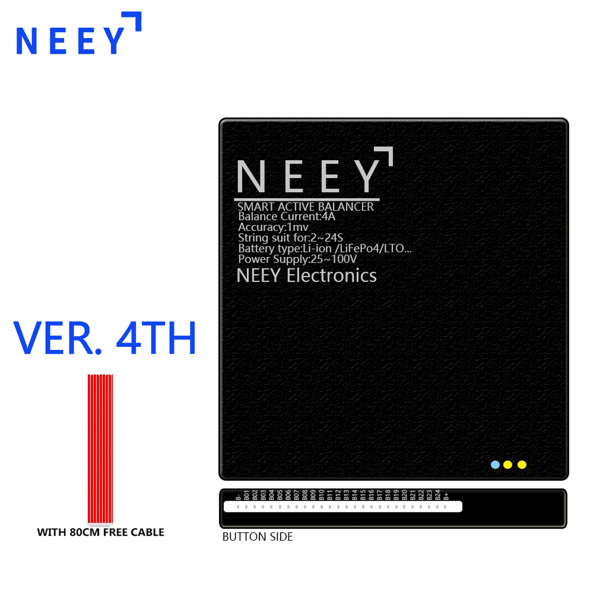 Battery Equalizer Balancer - NEEY 4A Balanceador Ativo Inteligente para