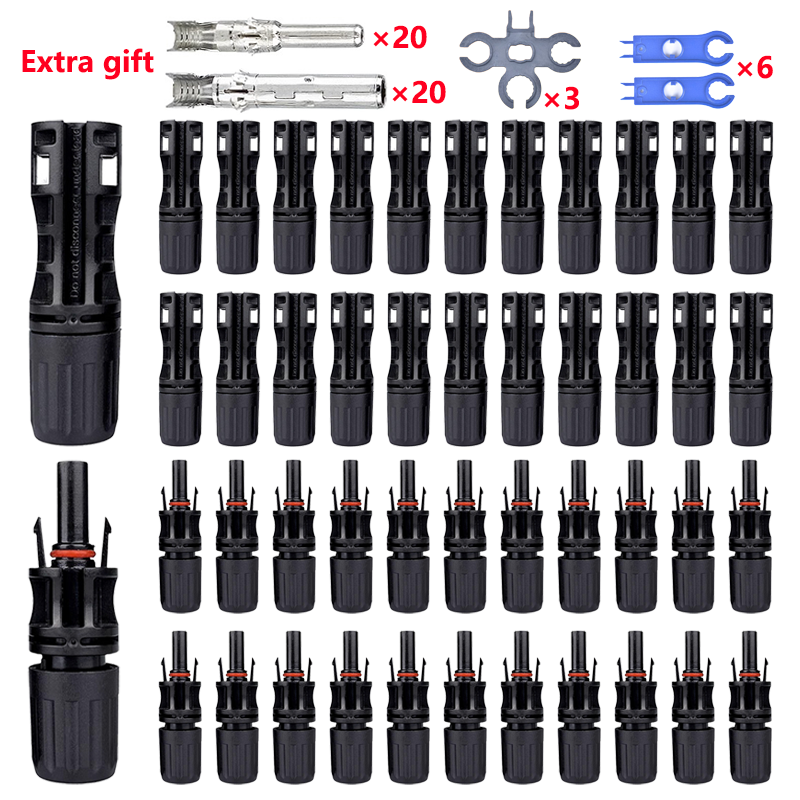 Renewable Energy Kit - 600/400/200/100/40/20/10 Pcs Kit de Conector Solar