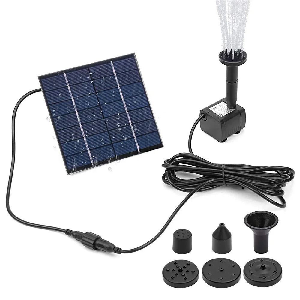 Solar Pool Pump Kit - Mini Solar Fountain Pump, Power Panel