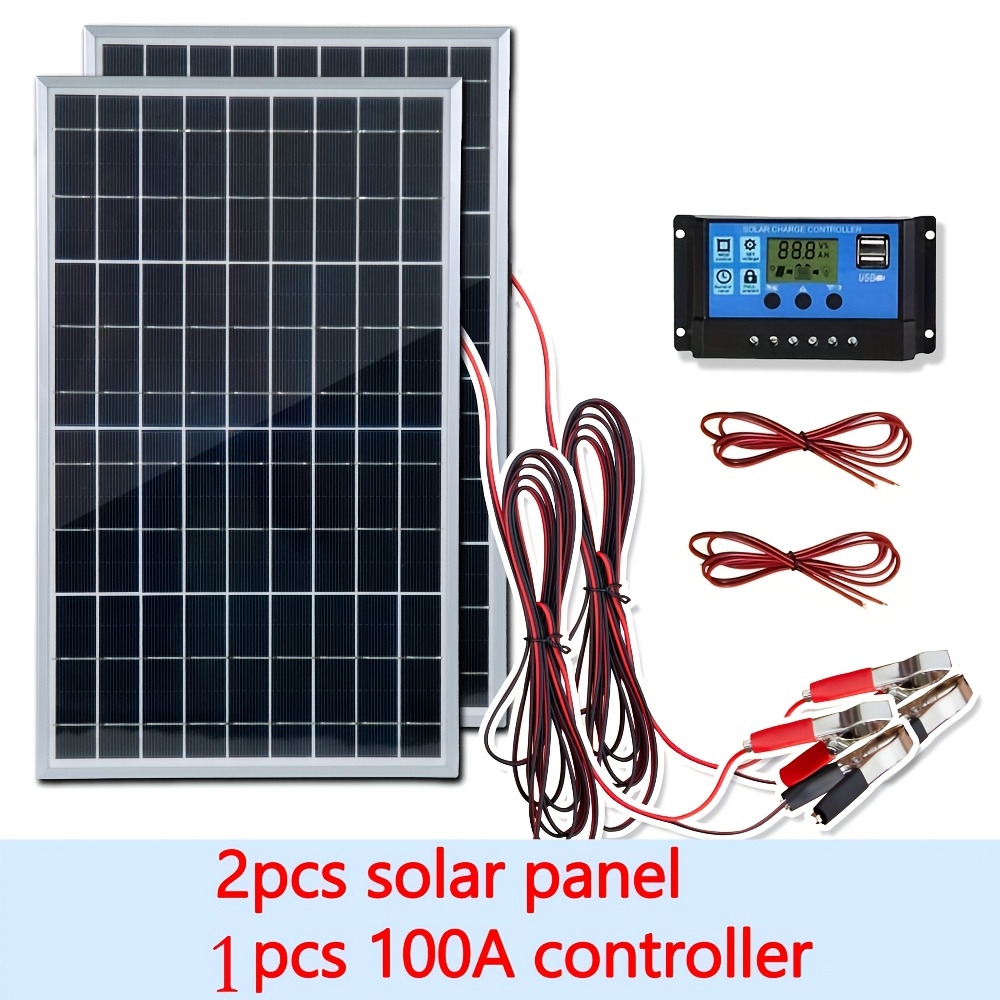Off Grid Solar Kit - Kit de painel solar 12V, 1