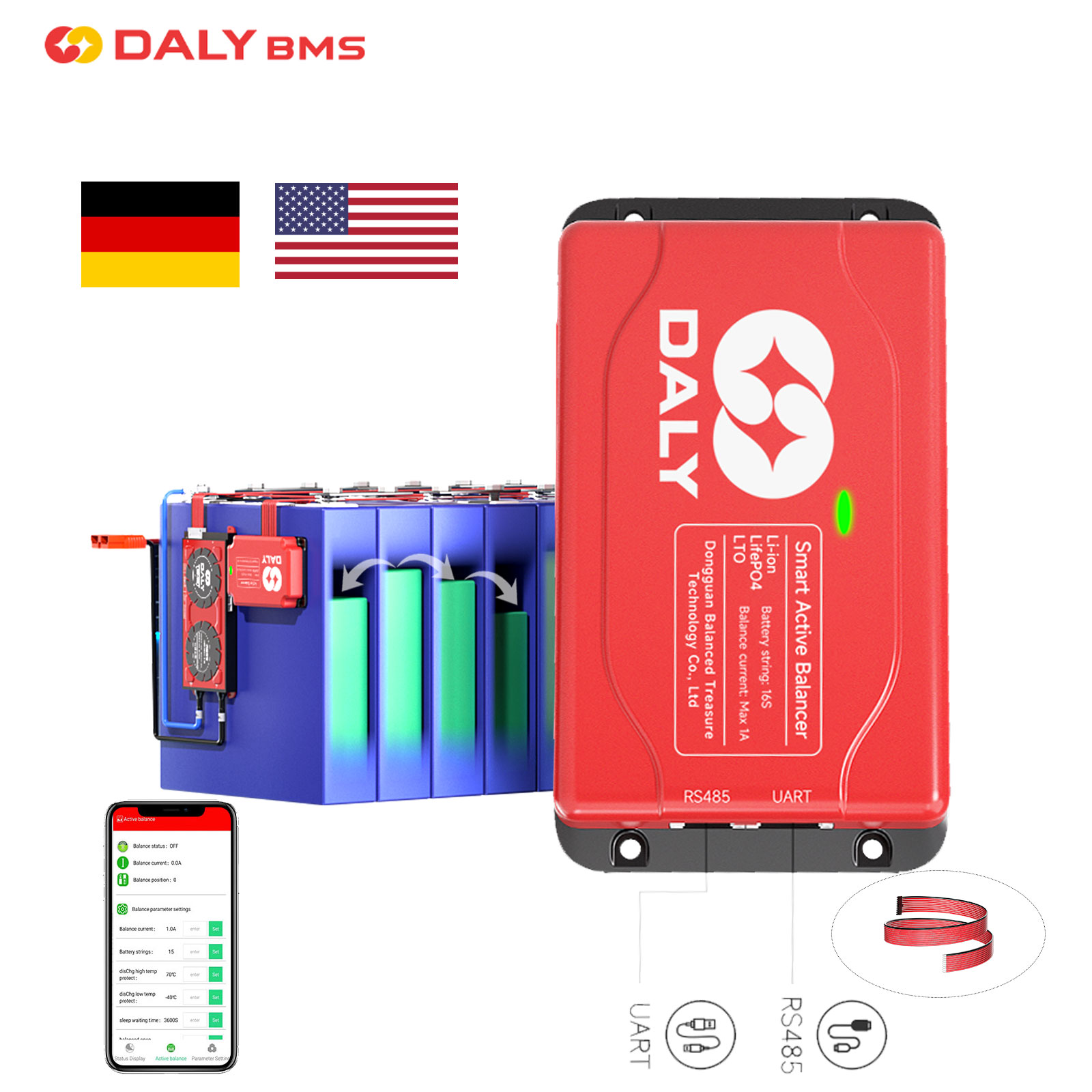 Battery Equalizer Balancer - Daly balanceador ativo esperto do equalizador,