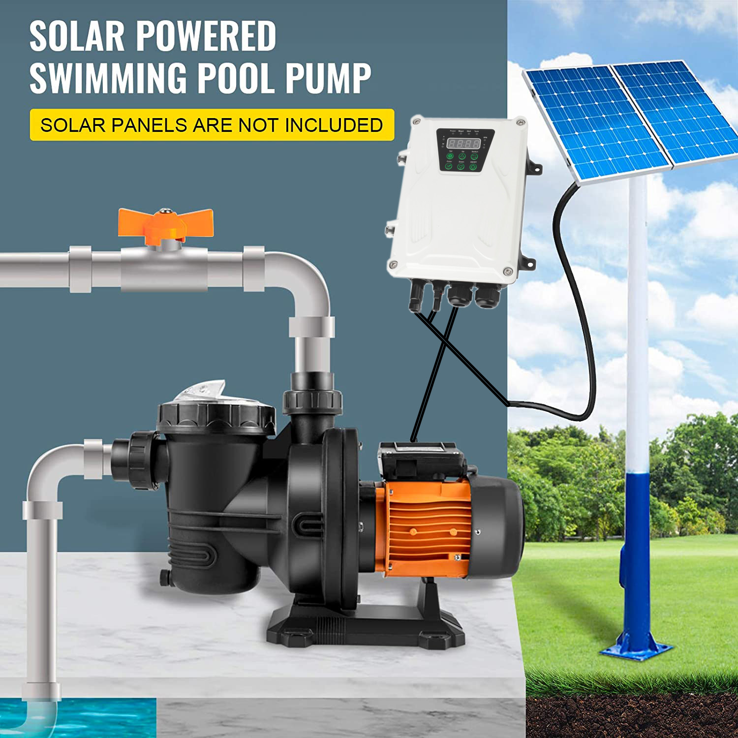 Bomba solar do impulsionador d - Solar Pool Pump Kit avaliação e preço