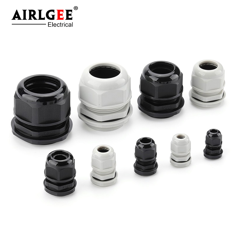 10Pcs Branco Preto Nylon Plást - Cable Gland Waterproof avaliação e preço