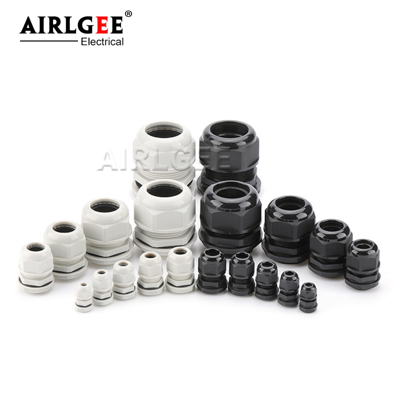 10Pcs Branco Preto Nylon Plást - Cable Gland Waterproof avaliação e preço