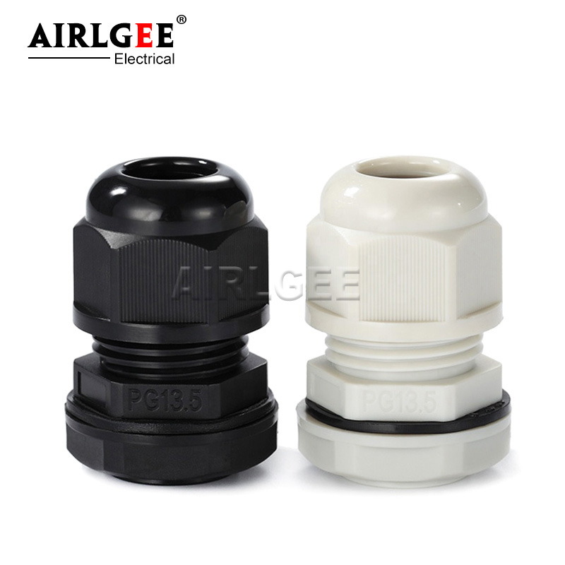 10Pcs Branco Preto Nylon Plást - Cable Gland Waterproof avaliação e preço