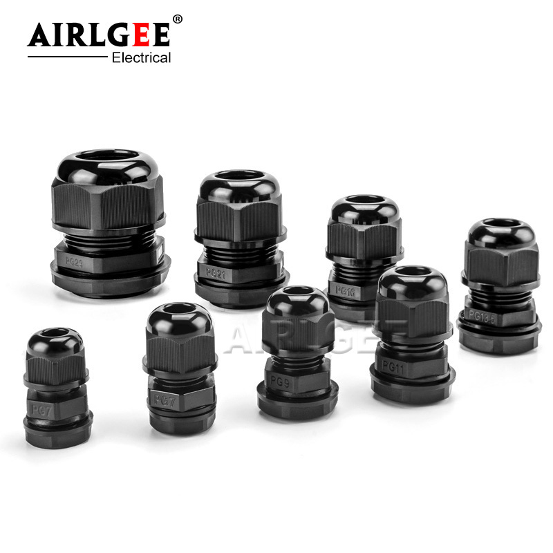 10Pcs Branco Preto Nylon Plást - Cable Gland Waterproof avaliação e preço