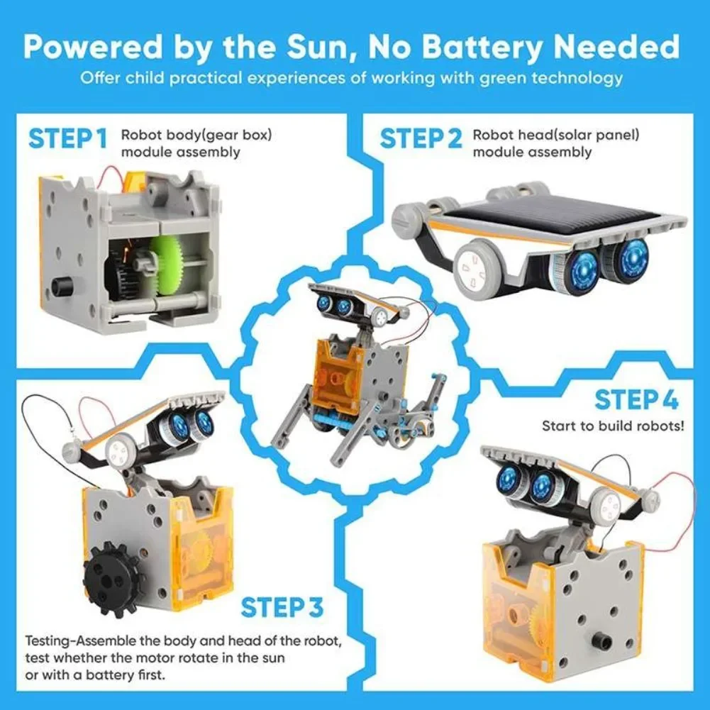 13 em 1 robô movido a energia  - Renewable Energy Kits avaliação e preço
