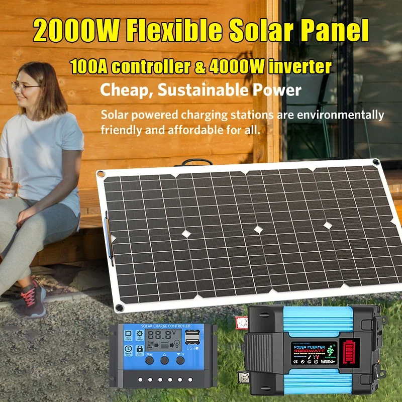 Kit de painel solar de 4000 W  - Off Grid Solar Kit avaliação e preço